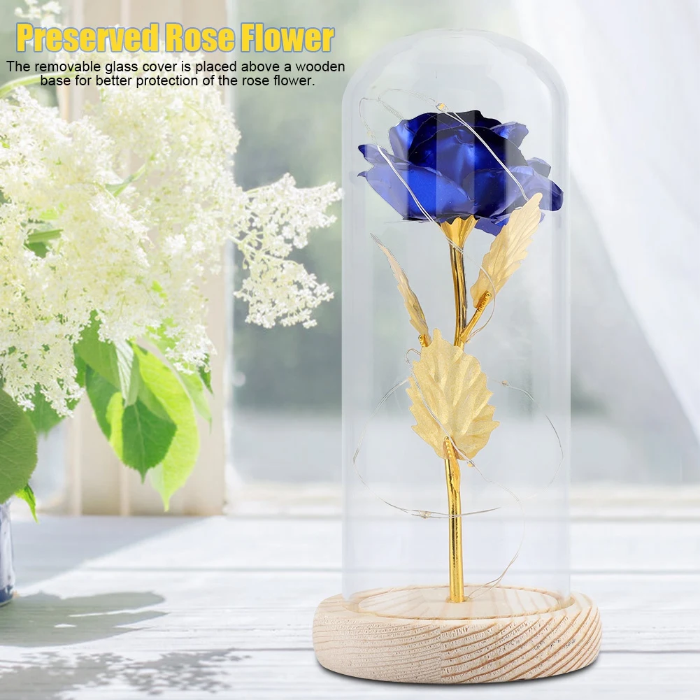 Самодельная Светодиодная лампа со стеклянной крышкой и деревянной основой для