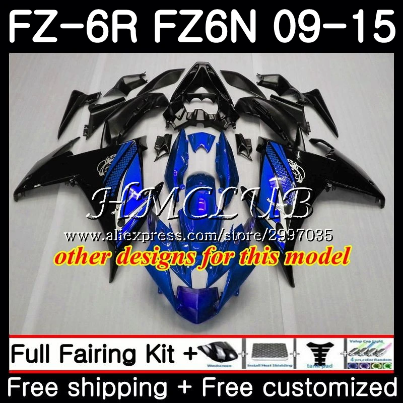 Корпус для YAMAHA blue black FZ6N FZ 6R 2009 2010 2011 2012 2013 2014 2015 22HC. 16 FZ6 R FZ6R 09 10 11 12 13 14 15