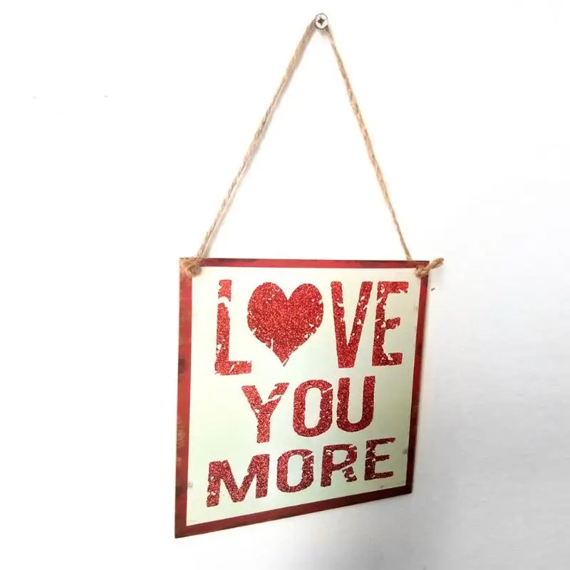 Деревянная надпись Love You More настенная подвесная доска таблички знаки для дома