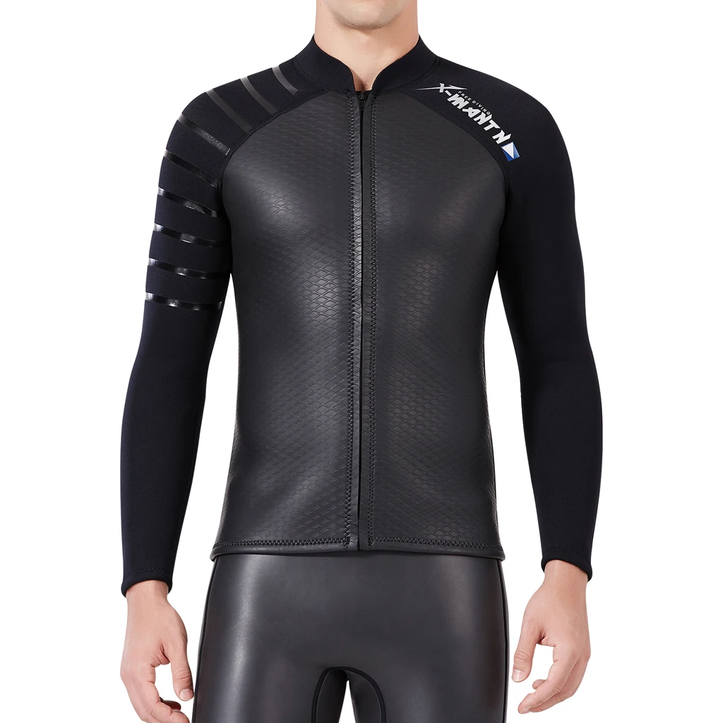 

Wetsuit Top Men Premium 3mm Neoprene Diving Suit Jacket Long Stretchy Sleeves Dive Surfing Snorkeling Wet Suit Top