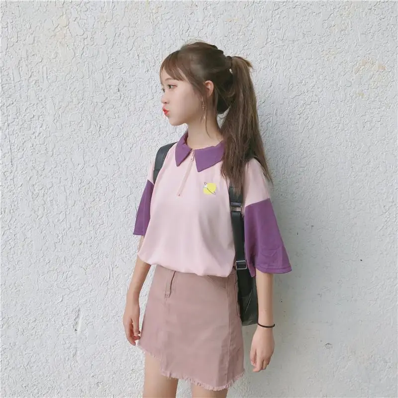 2019 Новая женская футболка Harajuku Kawaii Мультфильм Топы Футболка модная летняя |