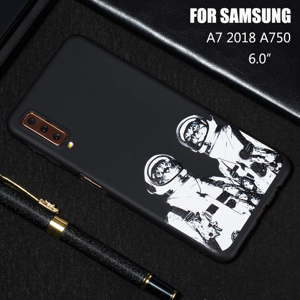 Чехол для телефона Samsung A7 2018 A6 A8 J4 J6 J415 J610 матовый Мягкий силиконовый чехол с