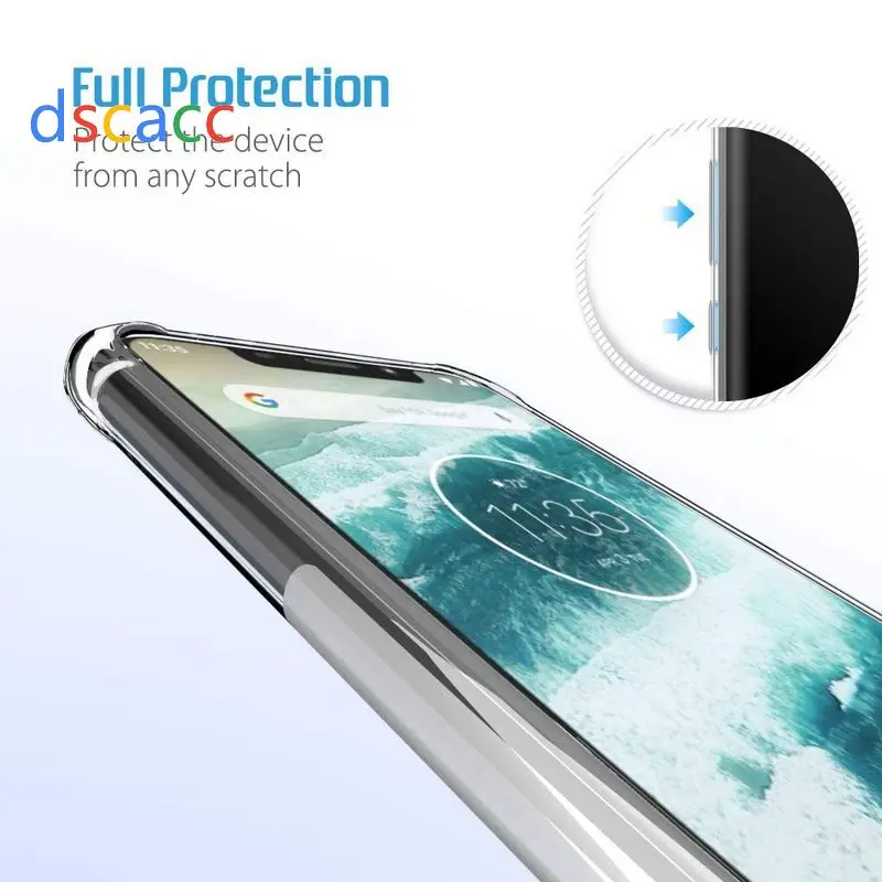 DSCACC воздушная подушка шок ТПУ Кнопка чехол для Moto G7 Power Z4 Play P40 P30 Note One E5 100