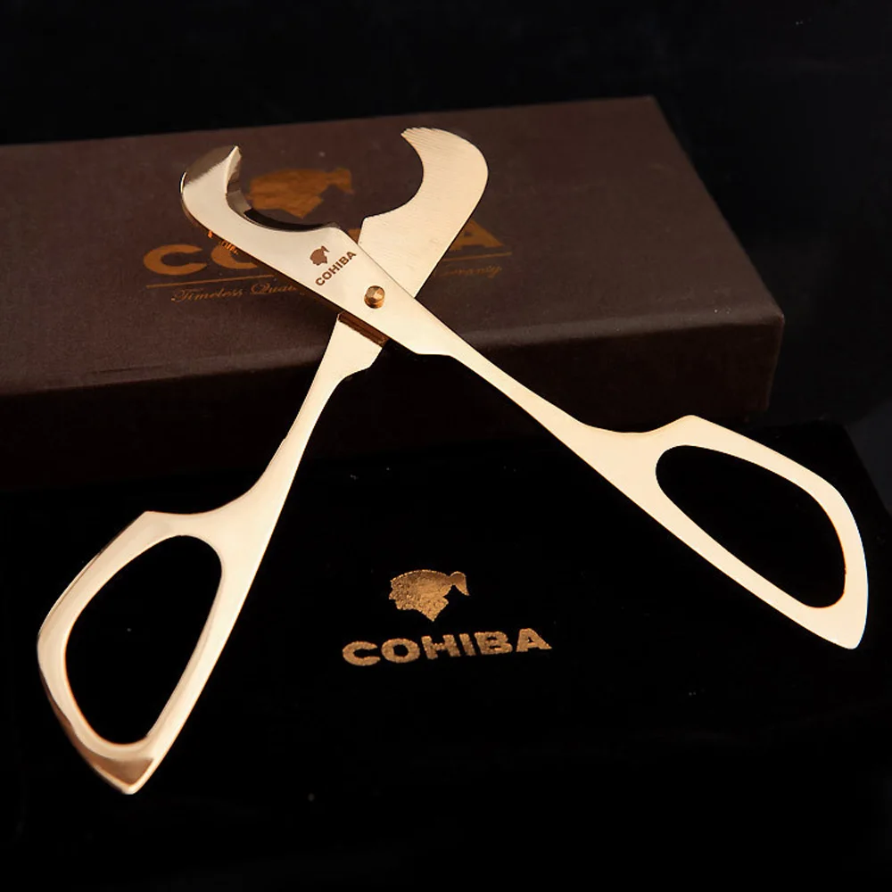 Двойные лезвия COHIBA искусственные ножницы из нержавеющей стали карманный гаджет
