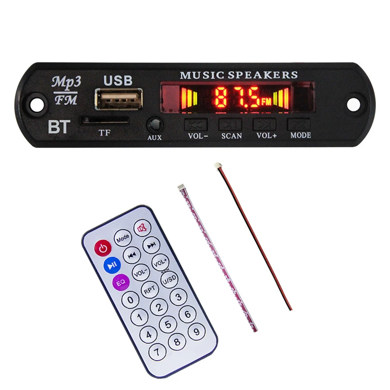 Bluetooth Mp3 декодер плата плеер Автомобильный комплект Fm радио Tf Usb Wma Aux аудио
