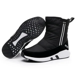 Женские ботинки на меху, зимние водонепроницаемые ботинки на платформе, с нескользящей подошвой, с плюшевой подкладкой