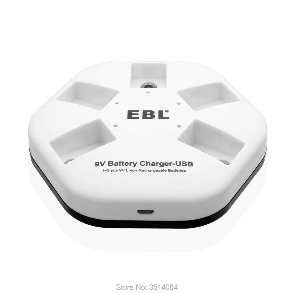 EBL 9V iQuick USB Батарея Зарядное устройство для детей в возрасте от 6F22 литий ионный