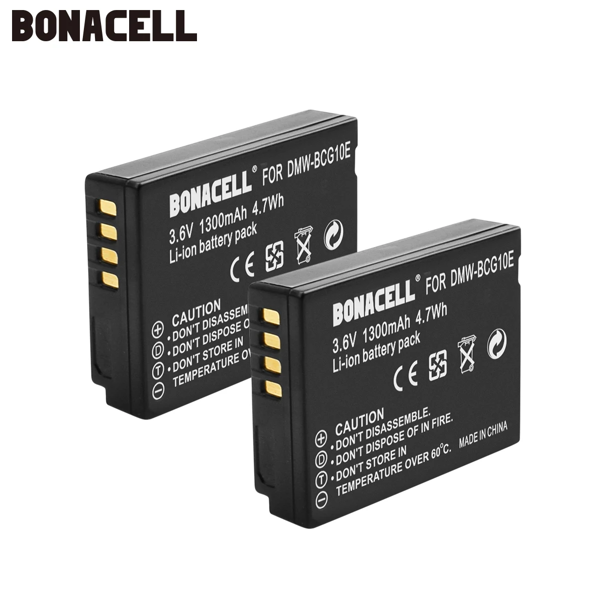 Bonacell 1300 мАч DMW BCG10 BCG10E батарея для камеры Panasonic Lumix DMC 3D1 TZ7 TZ8 TZ10 L10|Цифровые