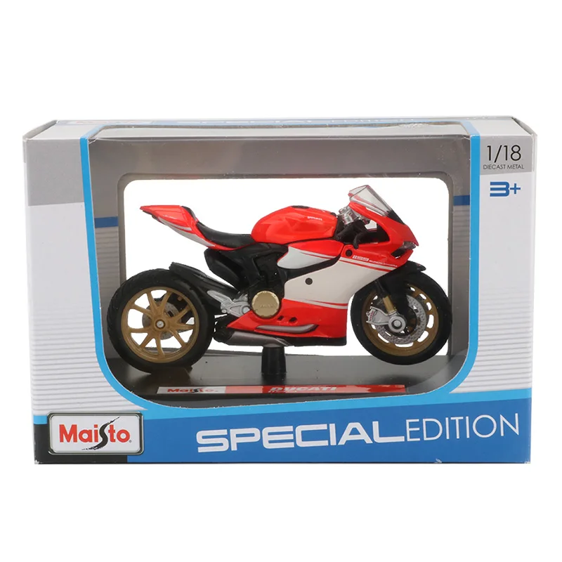 Гоночная модель автомобиля Maisto 1:18 игрушечный сплав 1199 мотоцикла SUPERLECCERA
