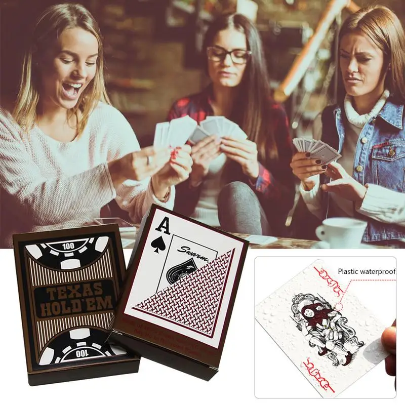 Большой персонаж матовый Техасский Холдем карты покер пластик ПВХ