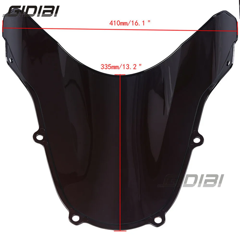 

Double Bubble Windshield For Suzuki GSX R600 750 K1 2001-2003 Windscreen Screen Wind Deflectors Black 01-03
