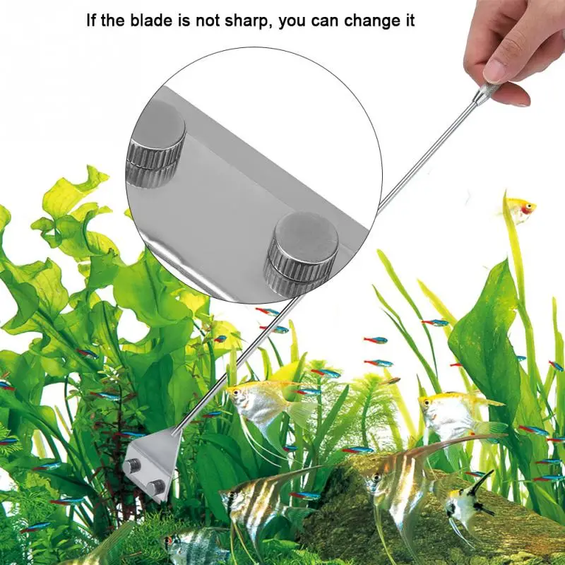 1 шт. аквариумный скребок из нержавеющей стали для аквариума устойчивые к