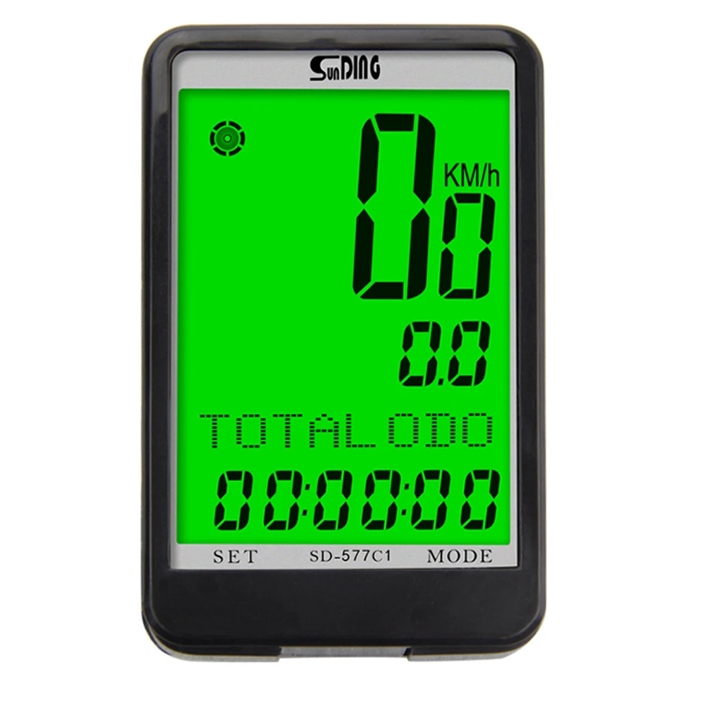 SUNDING SD-577C1 Large Screen Bicycle Wireless Code Table Bike Computer Odometer Speedometer 8 Languages | Спорт и развлечения
