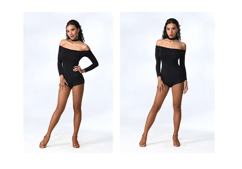 Одежда для Латинской практики ZYM dance style с длинным рукавом без Плеч ZYM1785 стильный