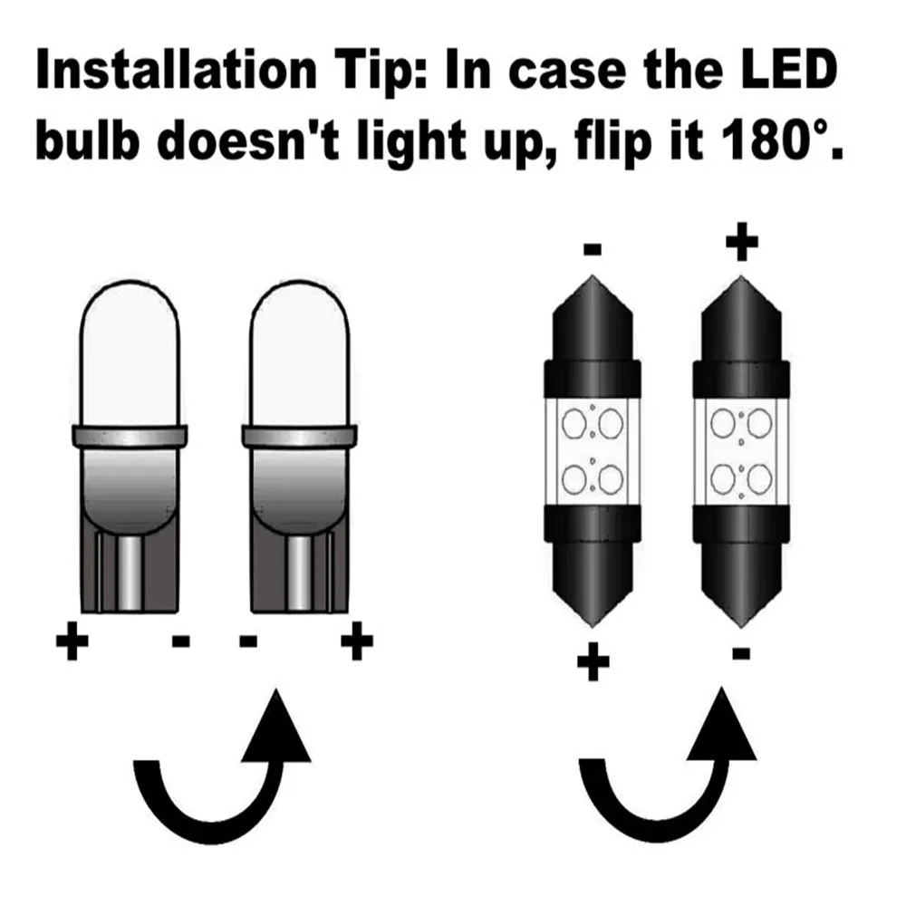 

12Pcs White LED Light Bulbs Interior Package Kit For Ford Fusion 2010 2011 2012 2013 2014 Map License Plate light Ford-B-07