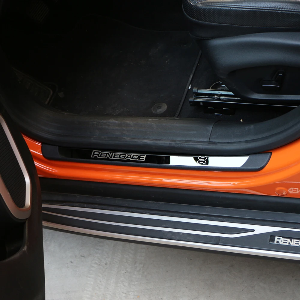 Накладка на порог Jeep Renegade 2014 2019 украшение из нержавеющей стали Стайлинг