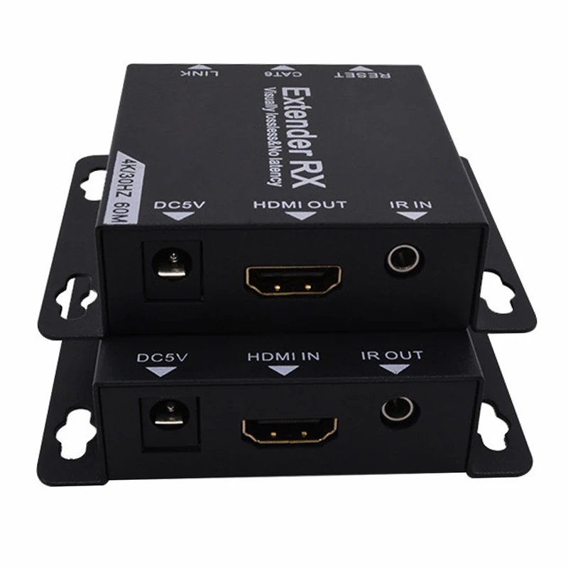 4K HDMI удлинитель 60 м RJ45 передатчик TX/RX с ИК через CAT6 Ethernet кабель Поддержка 1 3 1080P для
