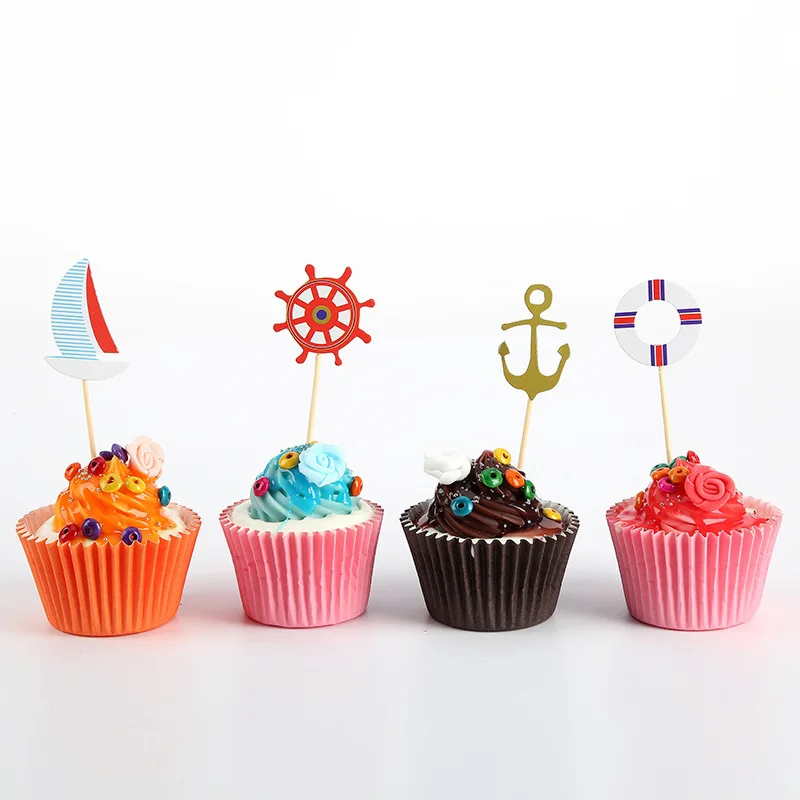 4 шт. набор мультфильм моряк украшения для кексов счастливый день рождения