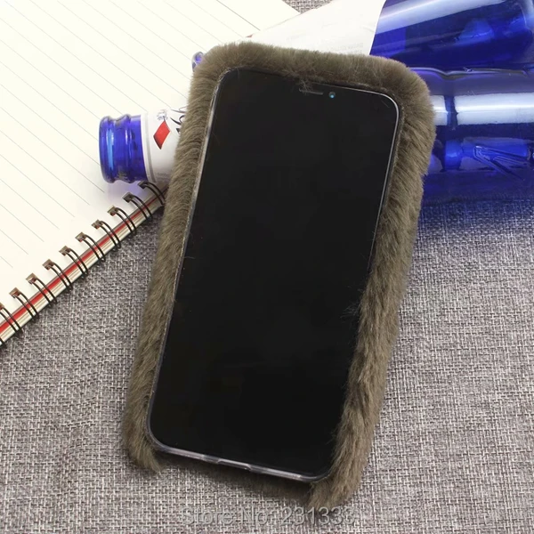 Мягкий чехол из ТПУ C ku с блестящим мехом и пушистым кроликом для Iphone X XS MAX XR 8 7 Plus 6