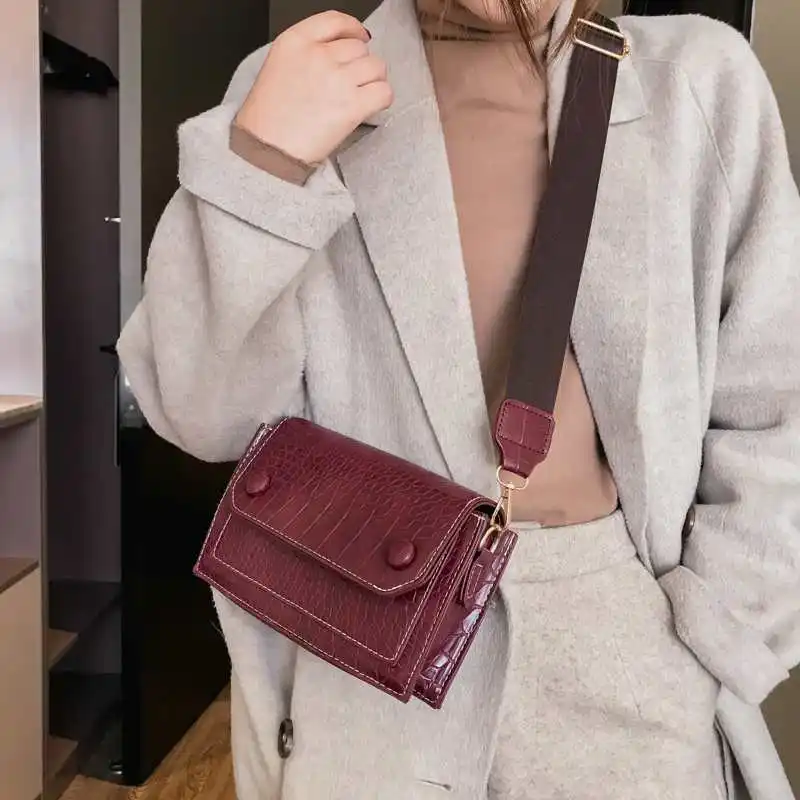 Винтажная сумка с узором крокодиловая кожа женская новая волна Корейская версия