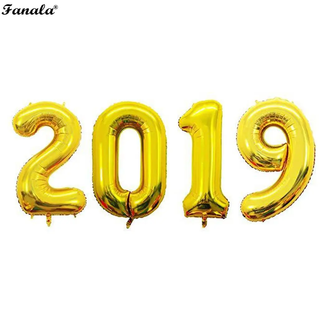 2019 с новым годом фольги воздушный шар бумага цветок висячие украшения идеальный