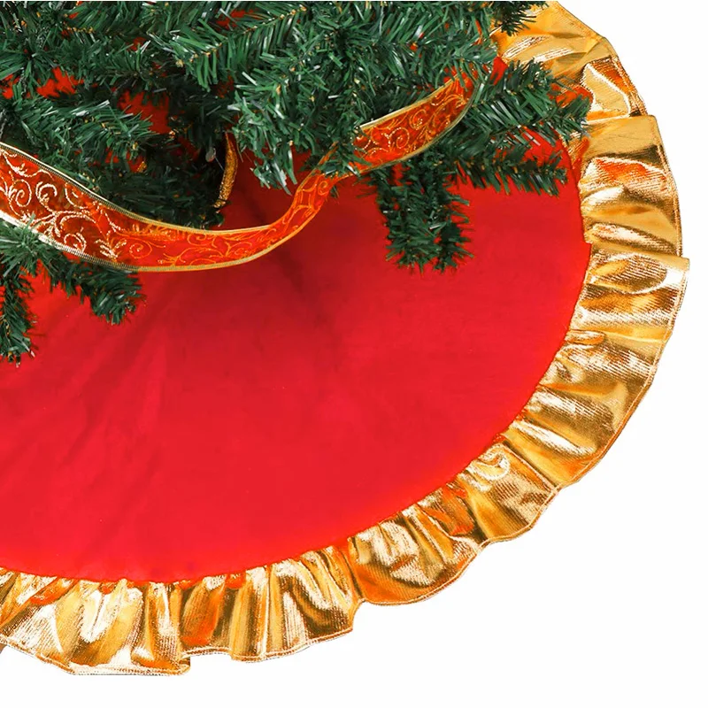 90 см Рождественская елка юбка напольный коврик покрытие фартук рождественские