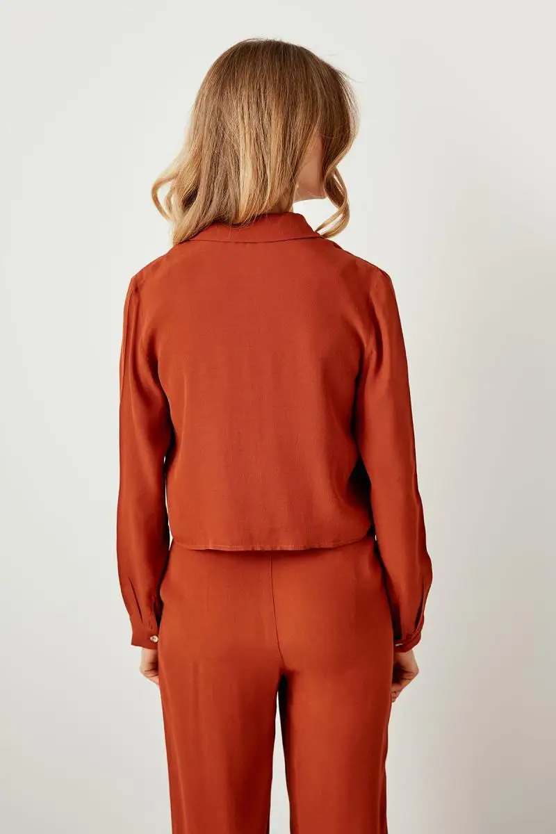 Trendyol пуговица с корицей Bluz TWOSS19XB0040| |