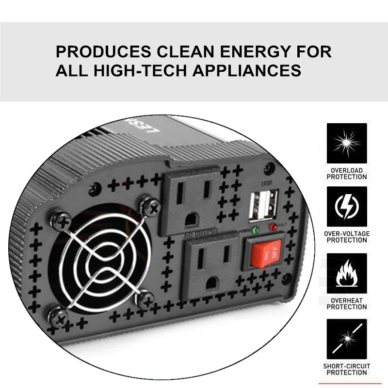 12000W пики USB Инвертор 12V 110V 6000W Авто модифицированный синусоидный инвентор с