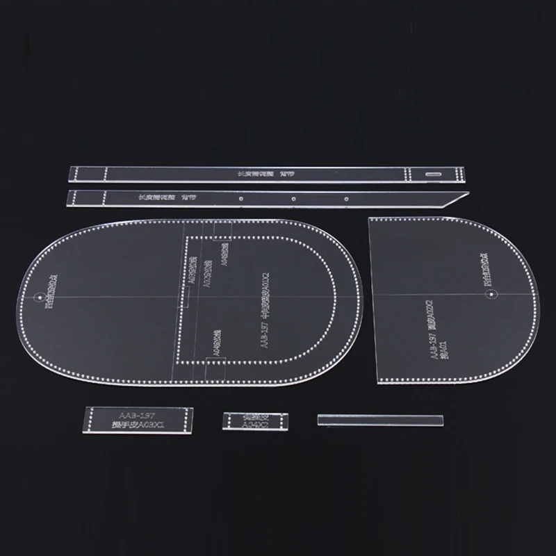 Кожа рукоделие акрил полукруглый наплечный мешок шаблон трафареты набор