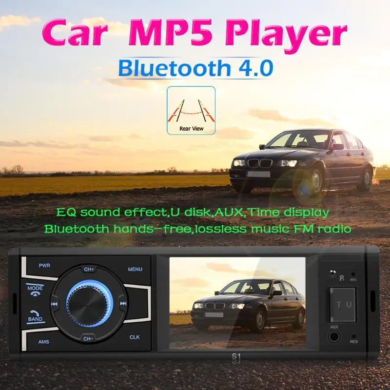 VODOOL S1 3 2 &quotЭкран автомобильный радиоприемник 1 Din Bluetooth стерео Штатная MP5 плеер
