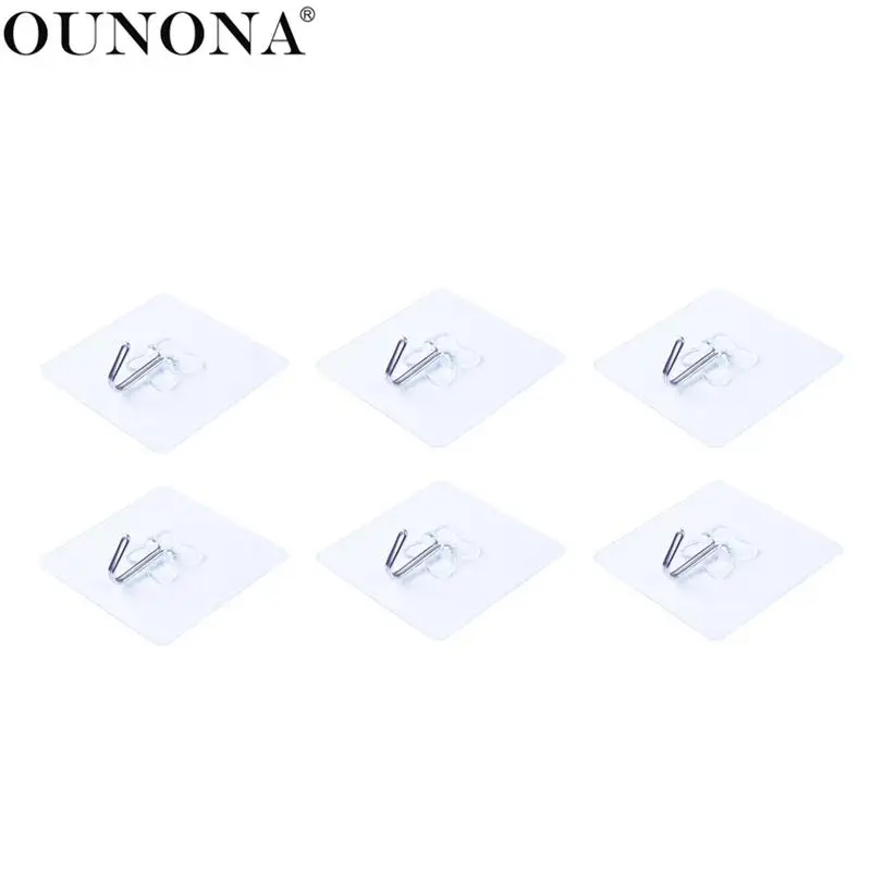 Крючок OUNONA 6 шт. настенные потолочные крючки клеевые липкие без гвоздей