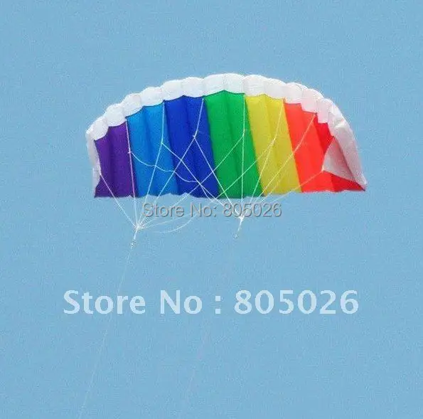free shipping dual line parafoil kite flying tools line power braid sailing kitesurf rainbow outdoor toys sports beach weifang free global shipping