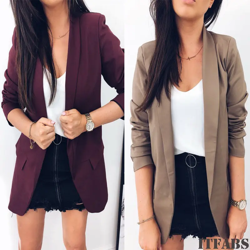 Осенний женский новый стеганый Тонкий Блейзер повседневный деловой блейзер с