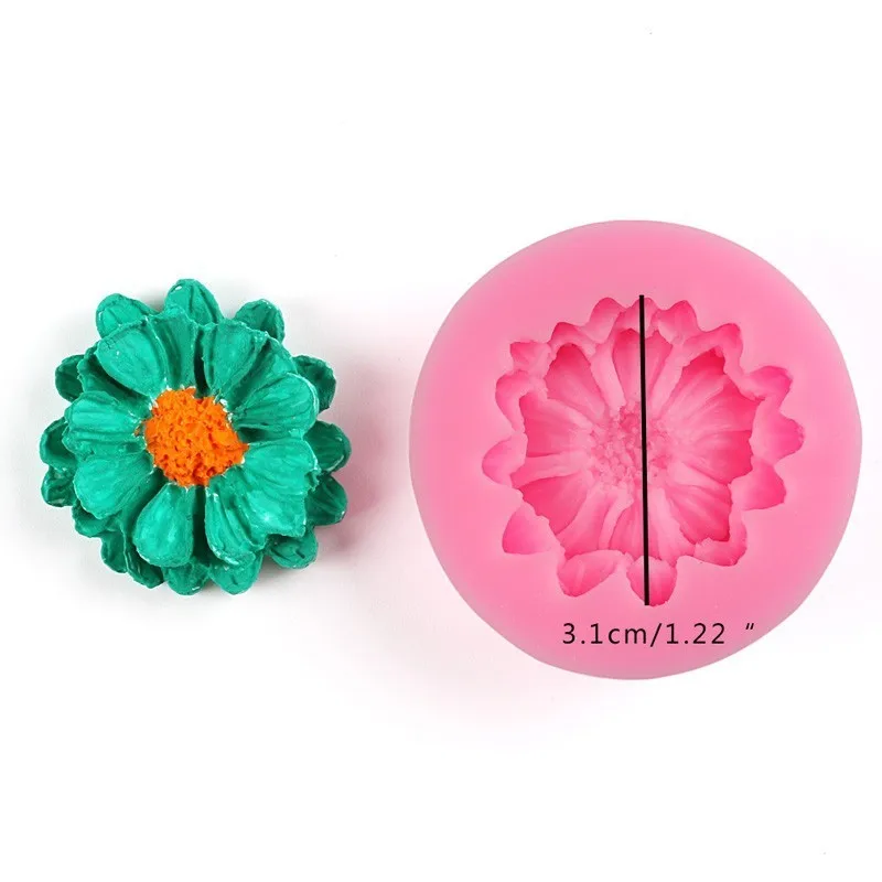 Baking Tools Chrysanthemum Shape Fondant Cake Mould Sun Flower Silicone Mold Decorating Tool Kitchen | Дом и сад