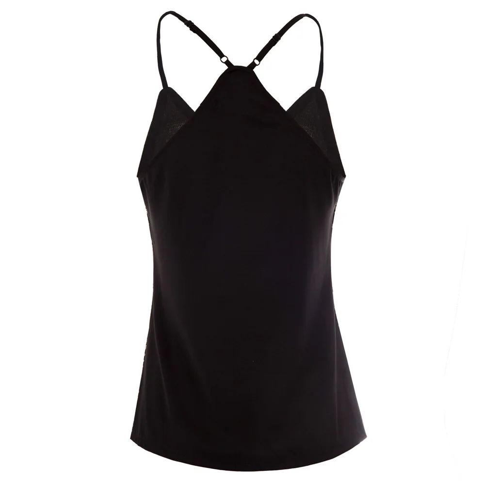 Kate Kasin Sexy Sequin Tops Womens Sleeveless Sparkle Shimmer Camisole Vest Spaghetti Strap Glitter Tank Clubwears | Женская одежда