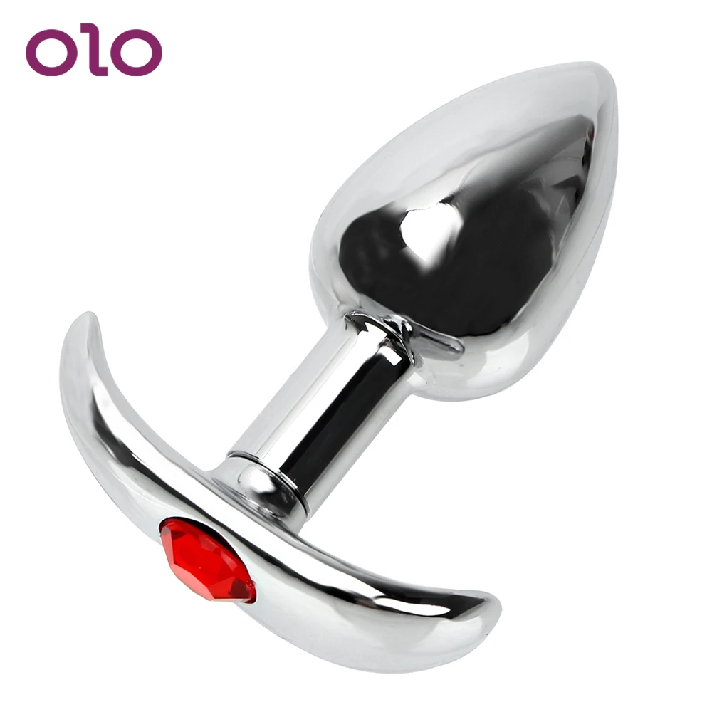 Анальная пробка OLO из нержавеющей стали интимные украшения с кристаллами
