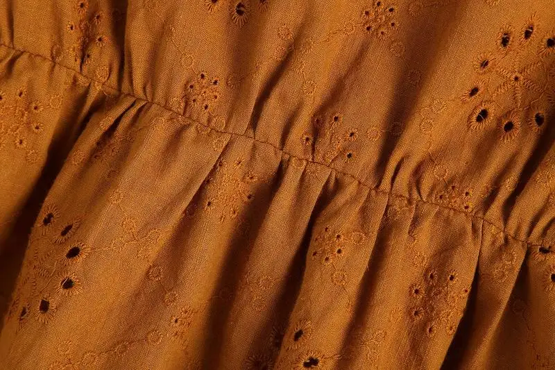 Новинка лета 2019 женская блузка и рубашка из хлопка льна с вышивкой двубортный