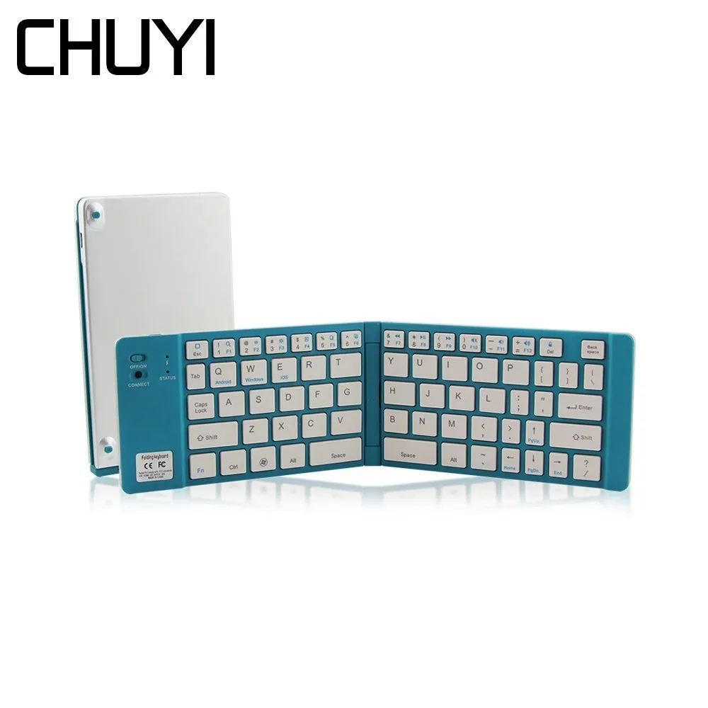 Складная Bluetooth клавиатура CHYI портативная складная игровая мини перезаряжаемая