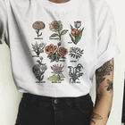Женская футболка с цветочным принтом Wild Flower, модная футболка унисекс, топы для путешествий, 90s