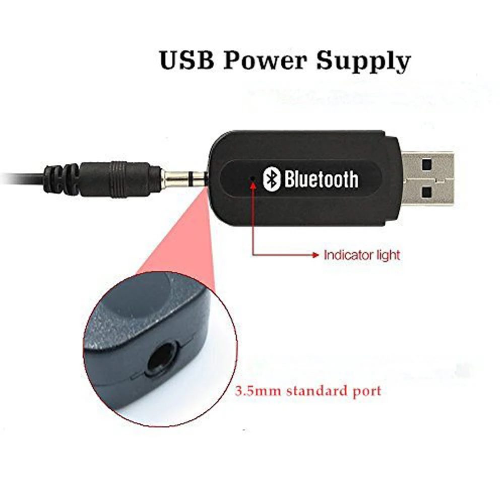 Мини USB беспроводной Bluetooth приемник адаптер A2DP ключ аудио AUX Hands-Free 3,5 мм разъем для автомобиля комплекты мобильного телефона стерео музыка