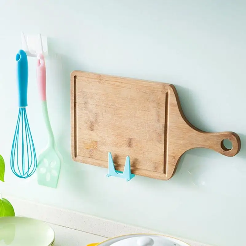 Липкий кронштейн полки для ванной комнаты пластиковый держатель хранения милый 2