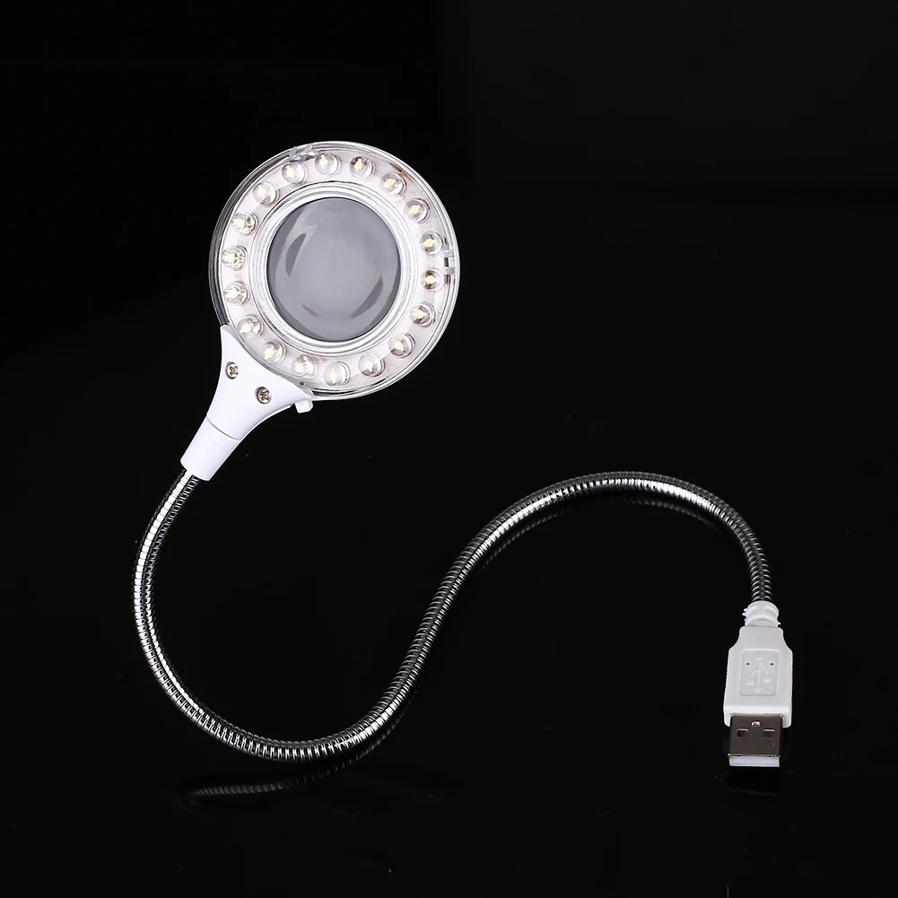 18LED супер яркий USB Ночной светильник черная белая лампа холодный белый|Настольные