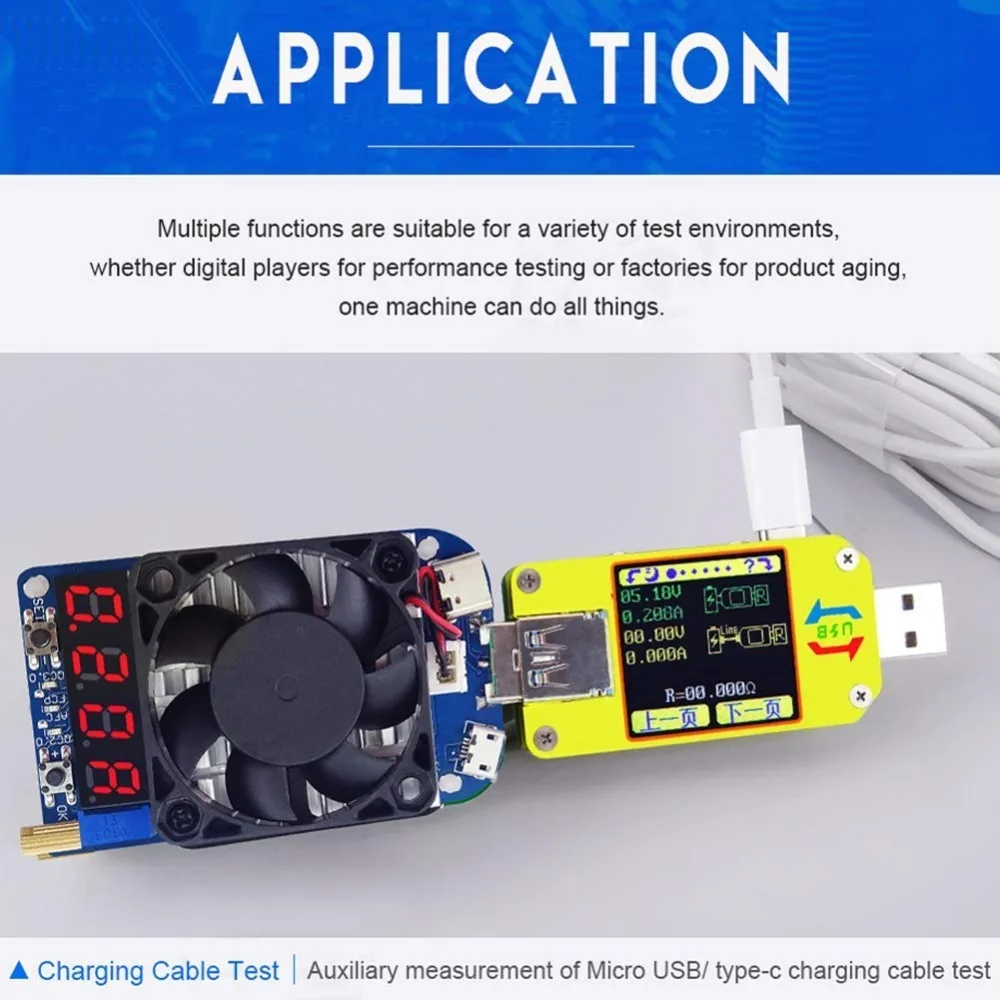 Aokin Hd25 Hd35 Trigger Qc2.0 Qc3.0 Electronic Usb Load Resistor Discharge Battery Test Adjustable Current Voltage 25w 35w | Инструменты