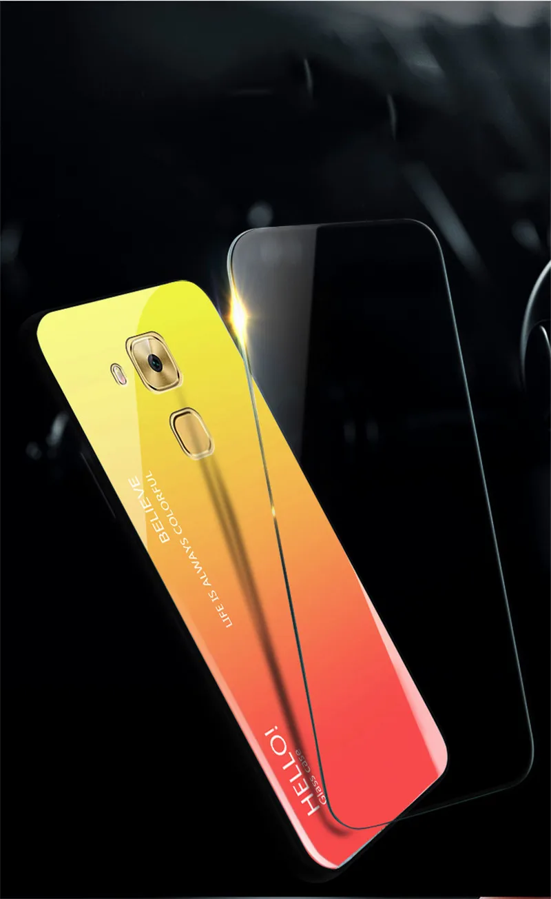 Чехол для Huawei Nova Plus MLA L03 L11 градиентный чехол из закаленного стекла задняя крышка