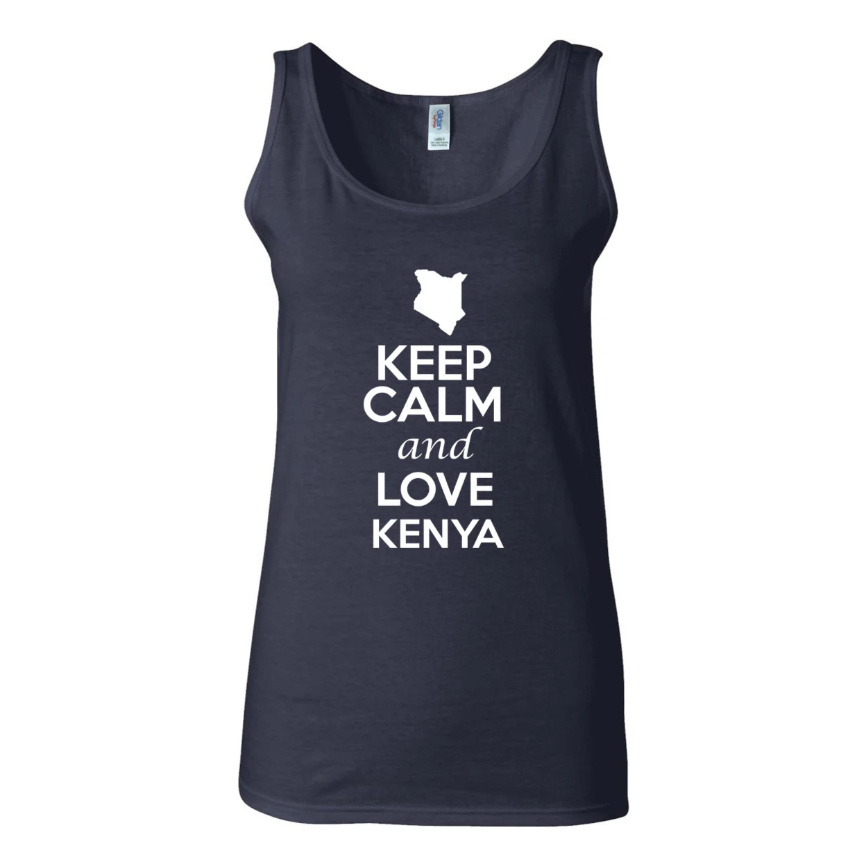 Молодежный патриотический Топ без рукавов в стиле Keep Calm And Love Kenya Country 1269|Футболки|