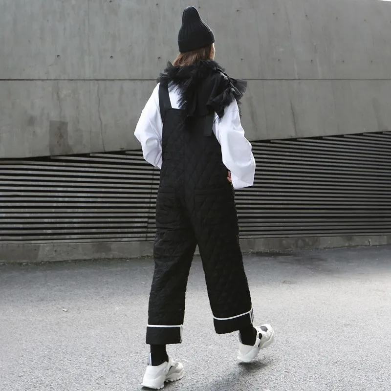 TWOTWINSTYLE Argyle Комбинезоны женские без рукавов хитовые цвета плюс плотные брюки
