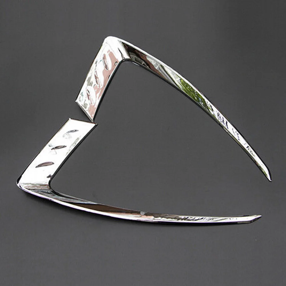 1 пара серебряных хромированных автомобильных левых и правых передних фар рамка