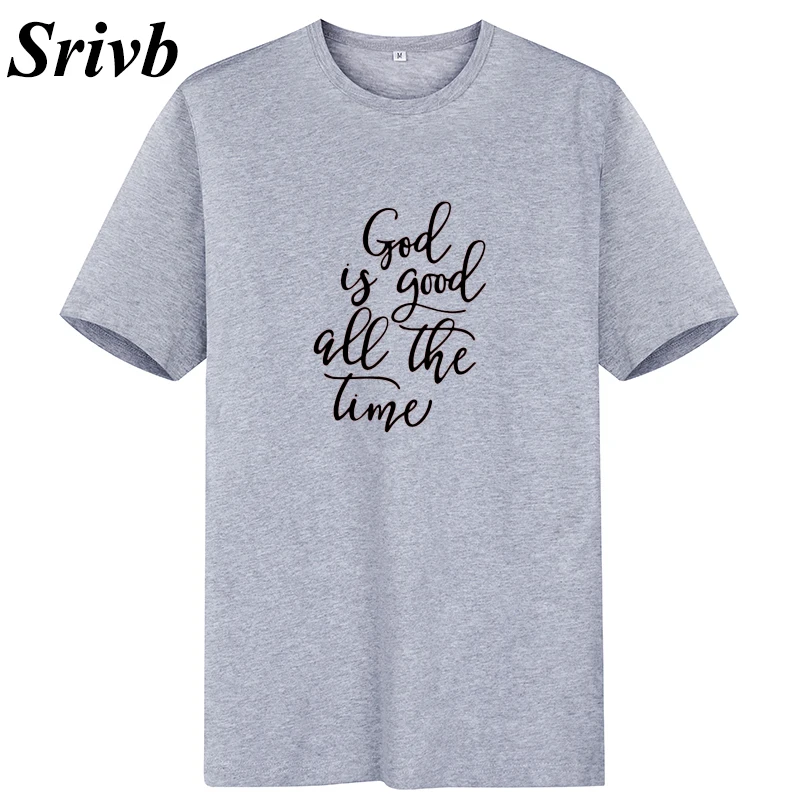 Srivb God Is Good Letter Women T Shirt Tumblr Summer Plus Size Hipster Tshirts Cotton Fashion Loose Top Short Sleeve | Женская одежда