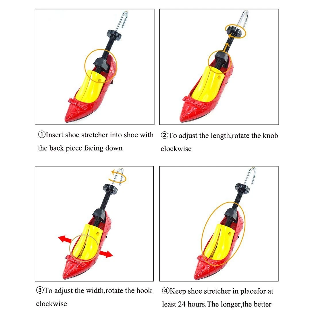 Пара профессиональных 2-сторонних премиум-носилок для обуви прочная пластиковая
