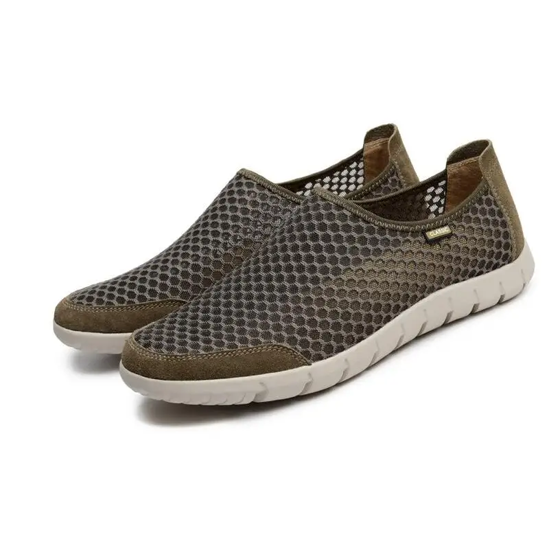 Мужские повседневные туфли на плоской подошве Легкие мужские без застежки